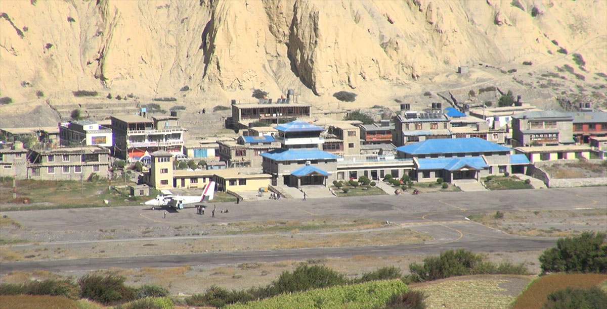 Jomsom Airport in Mustang