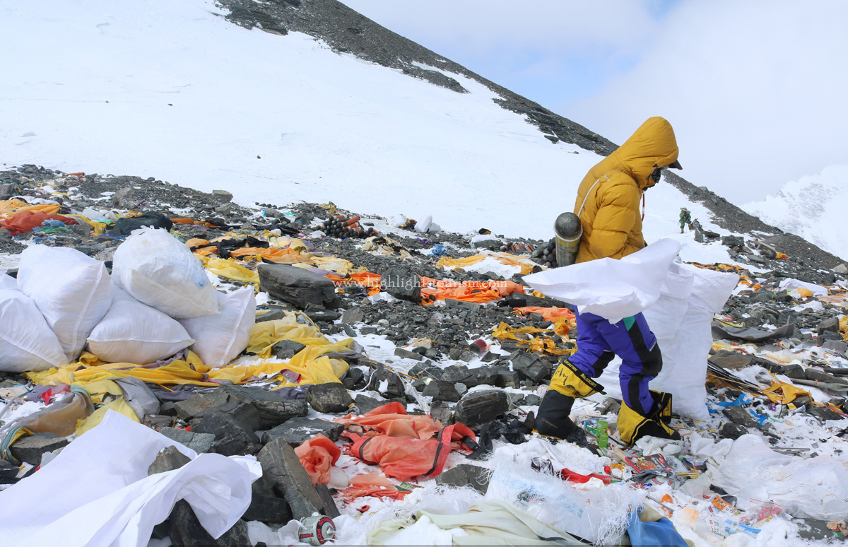 Garbage in Mt. Everest