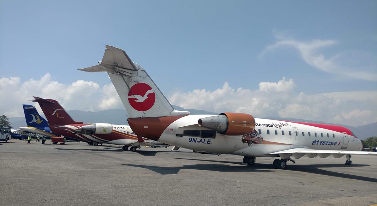 Nepali airlines, ready to board