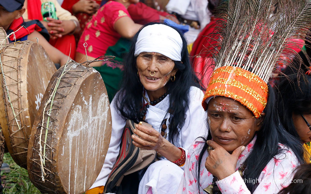 Nepali Shamans in Temal Festival 