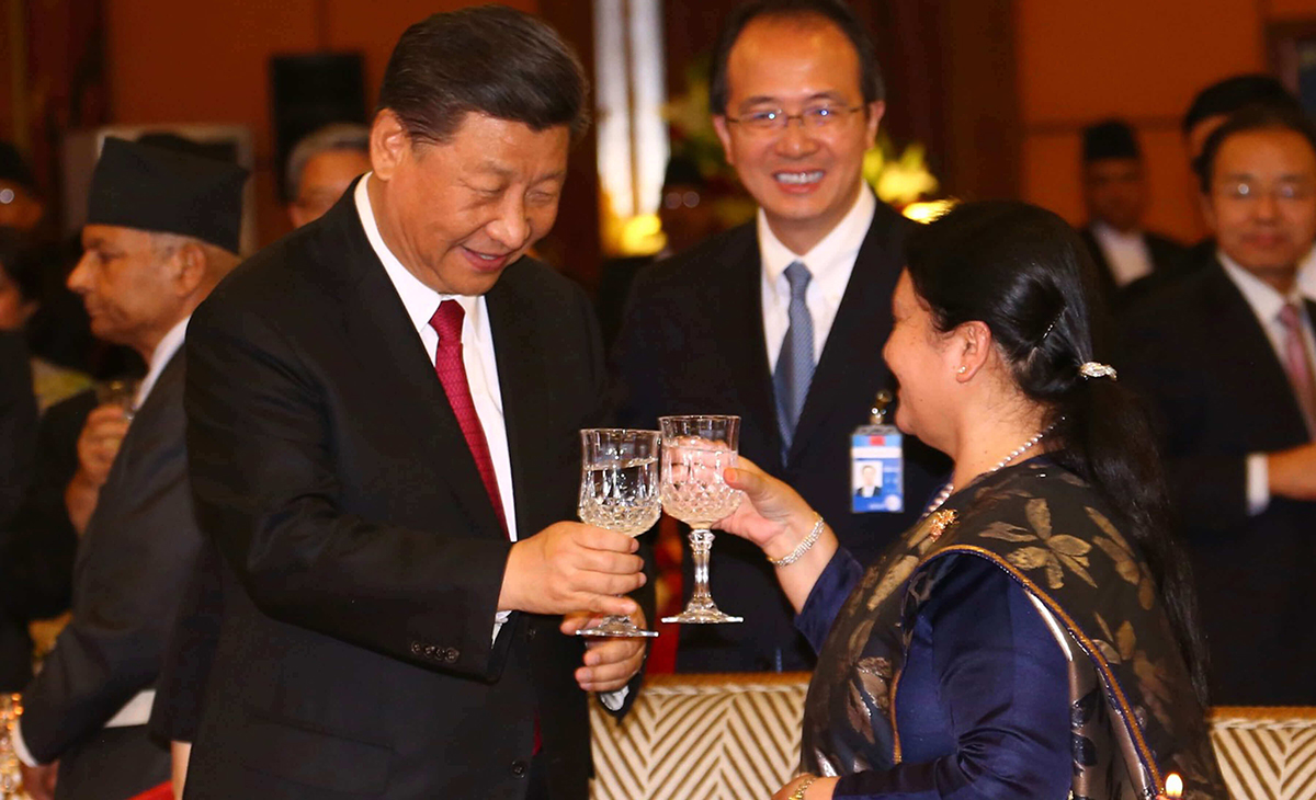 President Bidya Bhandari and Xi Jinping