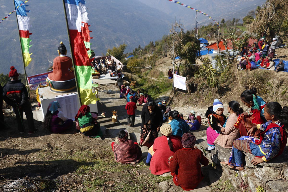 Buddha and himalaya